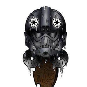 Star Wars tie Fighter Pilot Helmet Composite Art Print by Herofied Tie Striker Baron Fel Iden Versio Metal Canvas Acrylic Options Etsy Canada
