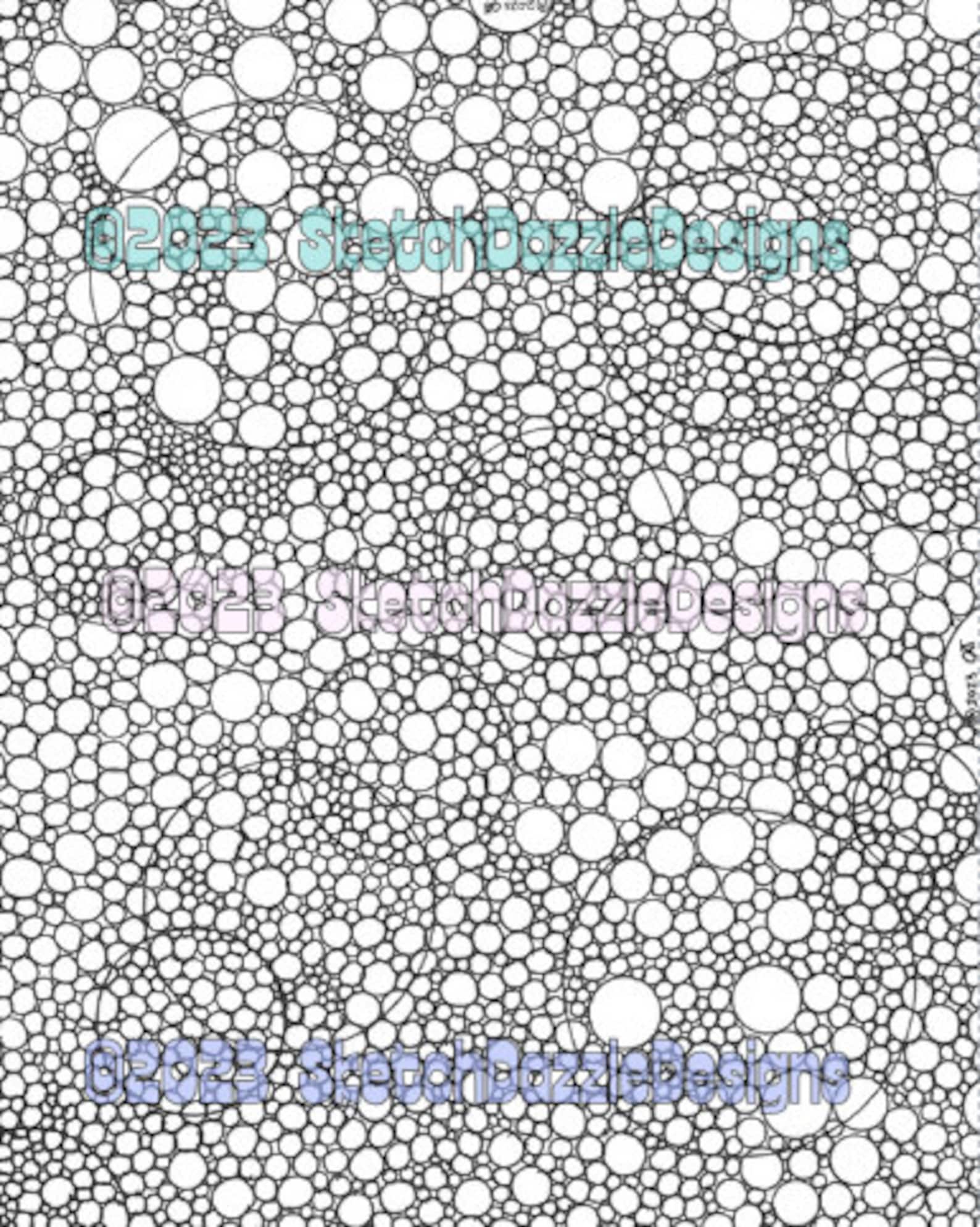 Zendoodle Circles Adult Coloring Page for Meditation, Relaxation, or ...
