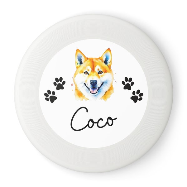 Personalized Dog Frisbee Toy, Shiba Inu Pet Training Flying Disc for Custom Outdoor Play, Racing Exercise Supplies, Pet Lover Gift