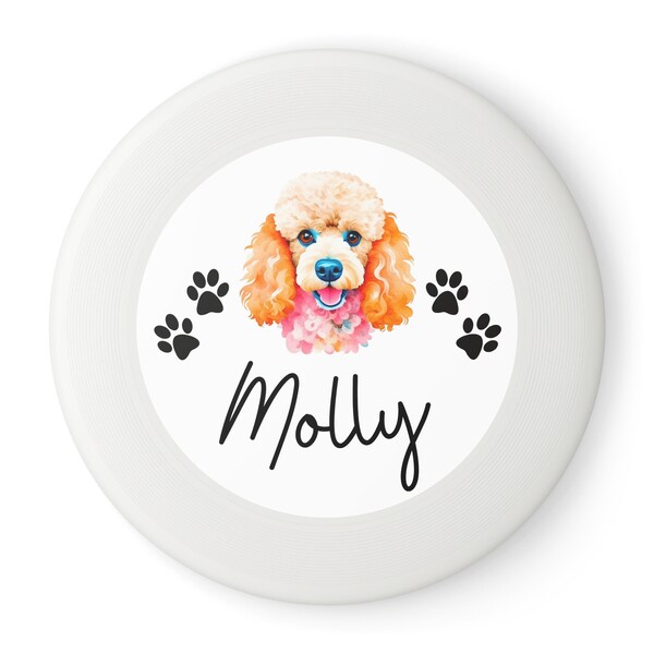Personalized Dog Frisbee Toy, Poodle Pet Training Flying Disc for Custom Outdoor Play, Racing Exercise Supplies, Pet Lover Gift