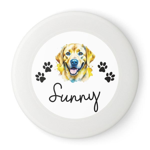Personalized Dog Frisbee Toy, Golden Labrador Pet Training Flying Disc for Custom Outdoor Play, Racing Exercise Supplies, Pet Lover Gift