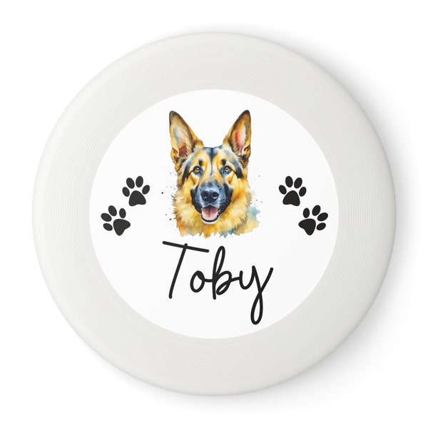 Personalized Dog Frisbee Toy, German Shepherd Pet Training Flying Disc for Custom Outdoor Play, Racing Exercise Supplies, Pet Lover Gift