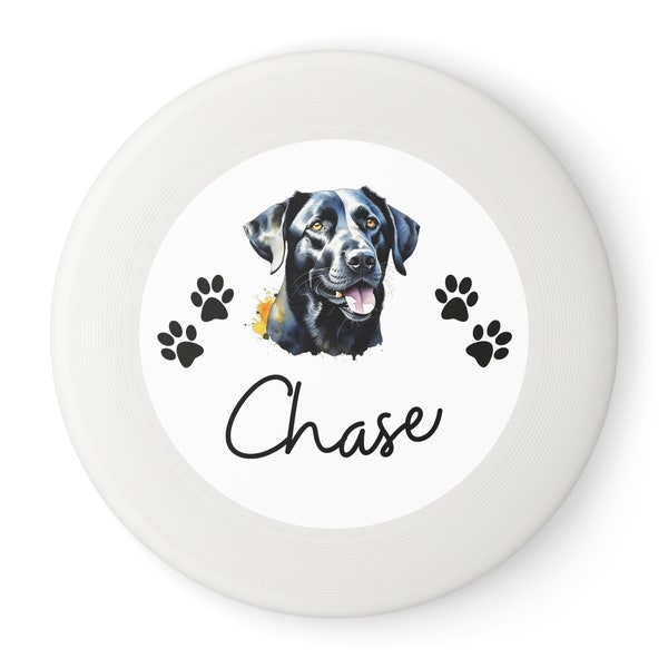 Personalized Dog Frisbee Toy, Black Labrador Pet Training Flying Disc for Custom Outdoor Play, Racing Exercise Supplies, Pet Lover Gift