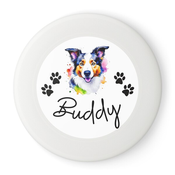 Personalized Dog Frisbee Toy, Border Collie Pet Training Flying Disc for Custom Outdoor Play, Racing Exercise Supplies, Pet Lover Gift