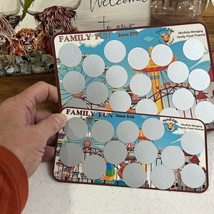 Family Fun Geldsparen Rubbel-Challenge für A5 und A6 Budget Binder, Spar-Challenge Bundle, 2er-Set, digitaler Download