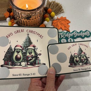 Avo Großartige Weihnachts-Rubbel-Challenge für A5 und A6 Budgetmappe, Spar-Challenge Bundle, 2er-Set, digitaler Download