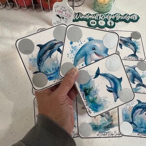 Dolphins Scratch-Off Money Saving Challenge for Budget Binder, Savings Challenge, Digital Download