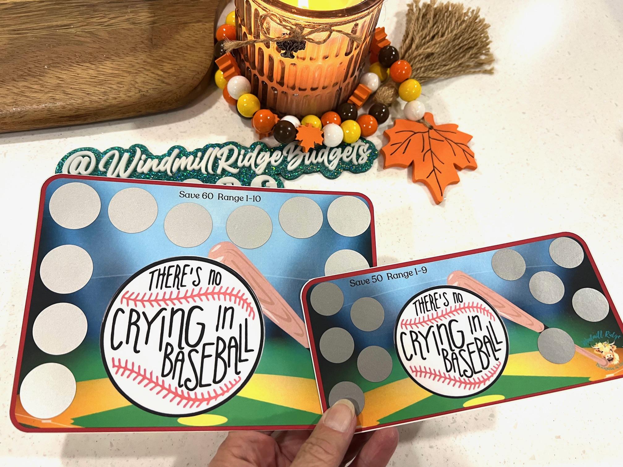 No Crying in Baseball Saving Scratch-off Challenge for A5 and A6 Budget ...