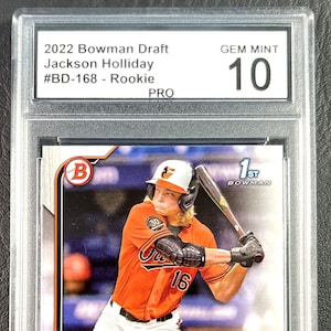 2022 Bowman Draft #BD-168 Jackson Holliday Rookie - Graded PRO Gem Mint 10