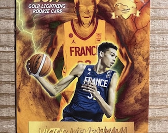 Victor Wembanyama 2019 Gold Lightning U16 France Rookie Card Edizione Limitata - Variante Oro