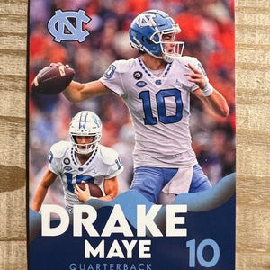 Drake Maye 2022-23 North Carolina Tar Heels College Football-kaart