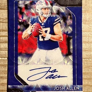 Josh Allen 2018 autographe télécopieur carte RP recrue Buffalo Bills