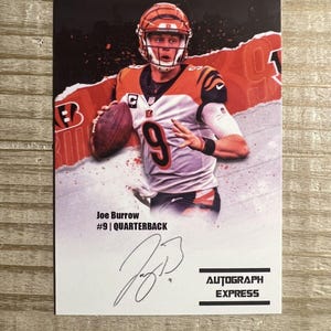 Joe Burrow 2020 Autograph Express Auto Faksimile Rookie Karte - Cincinnati Bengals