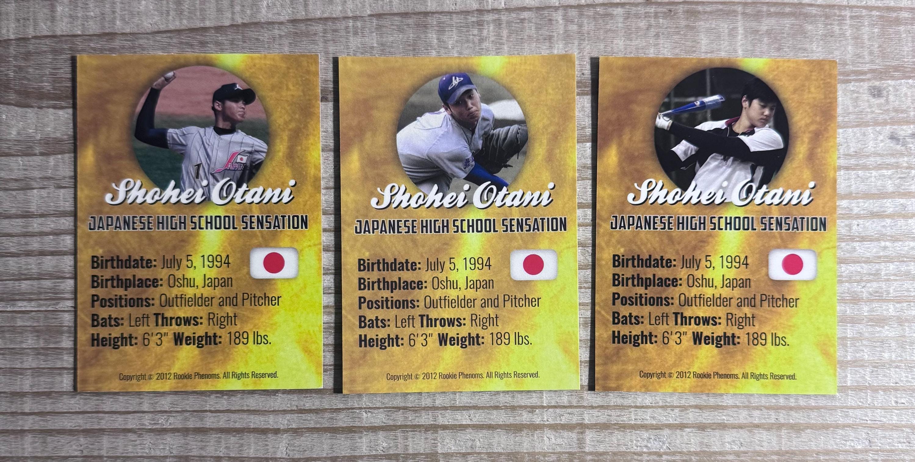 Shohei Ohtani 2012 Japanese High School Sensation Rookie Phenoms