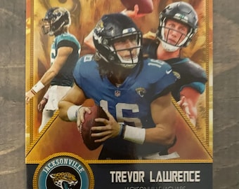 Trevor Lawrence 2021 Limited Edition Gold Rookie Card - Jacksonville Jaguars