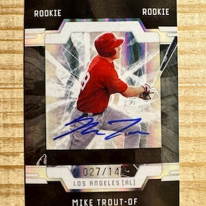 Carta da baseball RP in stile Rookie Elite di Mike Trout del 2009, facsimile automatico dei Los Angeles Angels
