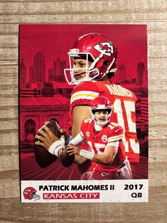 patrick mahomes limited edition card PATRICK MAHOMES Kansas City Chiefs, 2017 Rookie NFL Football Card