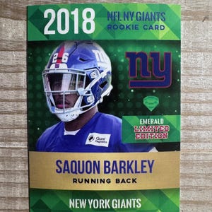 Saquon Barkley 2018 Rookie Emerald Limited Edition Fußballkarte New York Giants