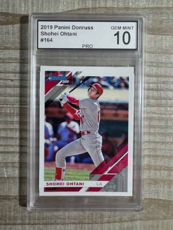 Shohei Ohtani 2019 Panini Donruss Baseball Card #164 PRO GRADED 10 Los Angeles Angels Shohei Ohtani 2019 Panini Donruss Baseball Card #164 PRO GRADED 10 Los Angeles Angels