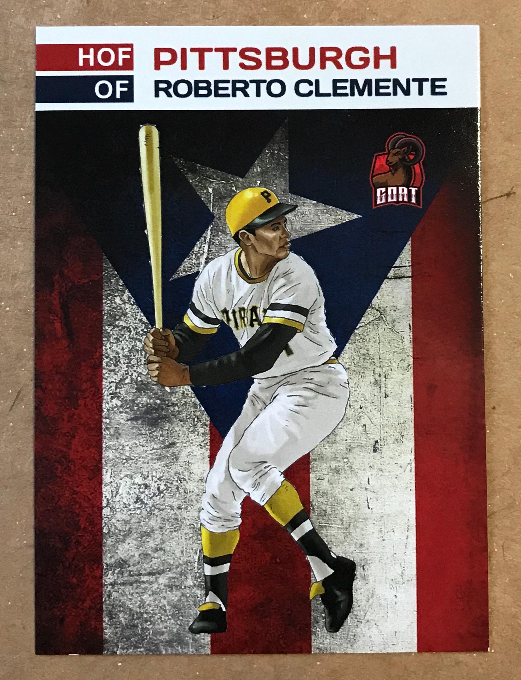 Roberto Clemente Hall of Fame #21 Baseball Card of 1000