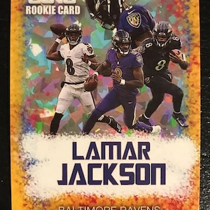 Lamar Jackson 2018 Rookie Limited Edition Cracked Ice Football Karte - Baltimore Ravens