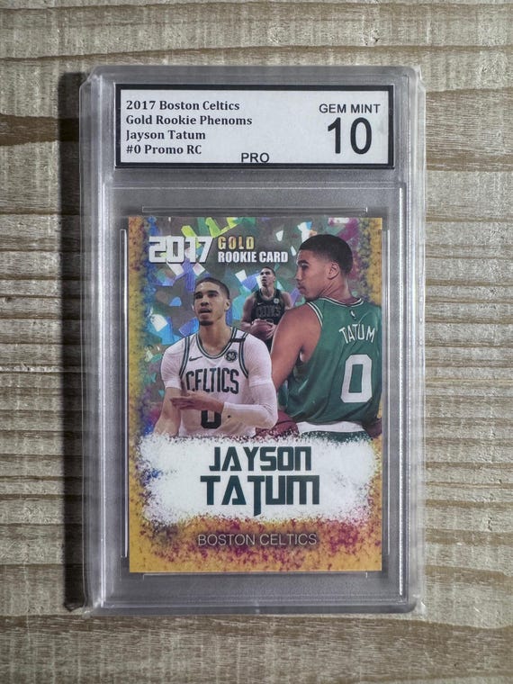 Jayson Tatum 2017 Gold Rookie Phenoms #0 Promo RC - Graded PRO Gem