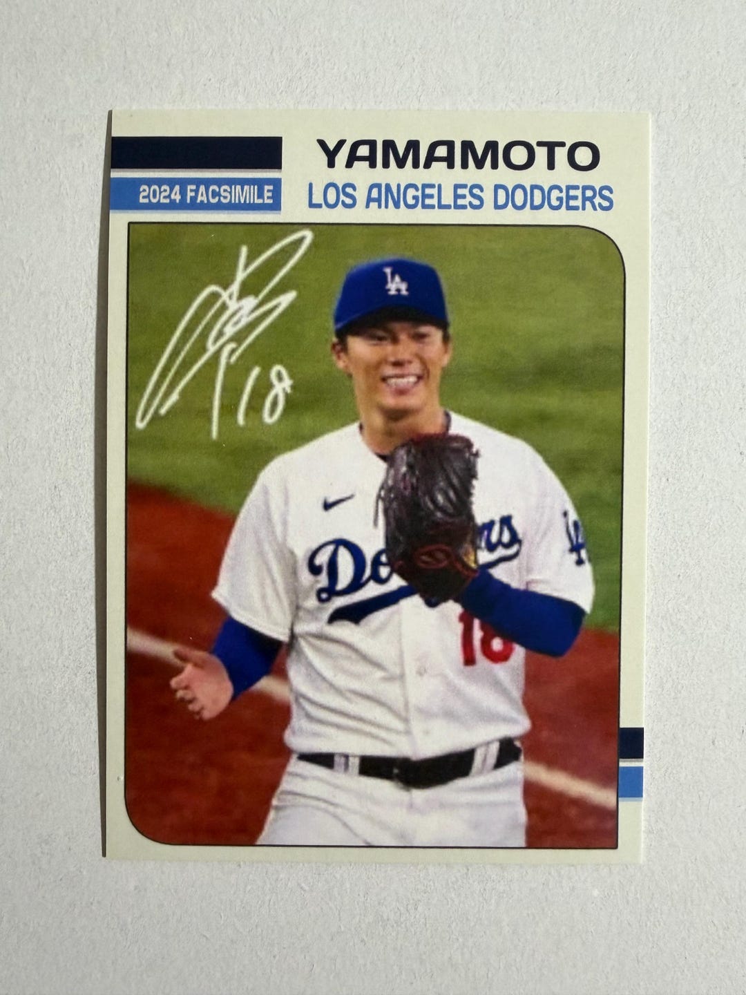 Yoshinobu Yamamoto Japanese Autograph Facsimile Los Angeles Dodges