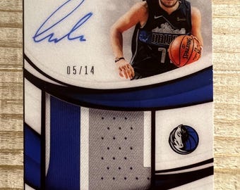 Luka Doncic 2019 Rookie Autograph Facsimile Printed Patch RP Basketball Card - Dallas Mavericks