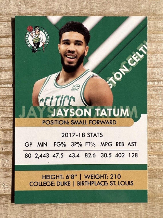 Jayson Tatum 2017 Generation Next RC Rookie Basketball Card