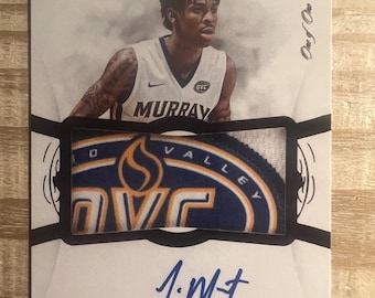 Ja Morant 2019 Rookie Autograph Facsimile Printed Patch RP College Basketball Card - Murray State University