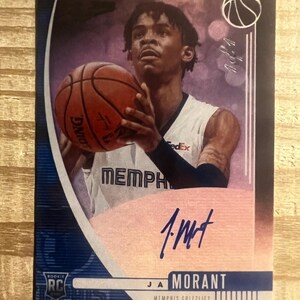 Ja Morant 2019 Rookie Autograph Facsimile RP Basketball Card - Memphis Grizzlies