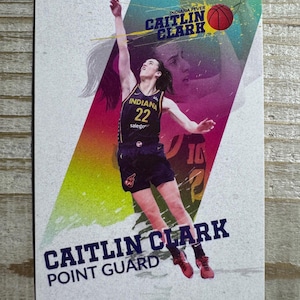 Caitlin Clark 2024 Hot Shot Prospects Rainbow Variant Promo Cartão de Novato