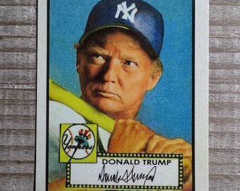 Donald Trump "1952 New York Yankee Style" Autograph Facsimile Card