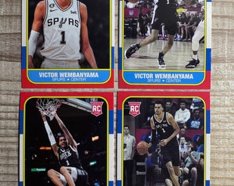 Victor Wembanyama lot of 4 2023 "86 Style" Rookie Cards - San Antonio Spurs