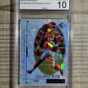 Patrick Mahomes 2017 Profector's Edge Rookie F / X Refraktor # 9 Graded PRO Gem Mint 10