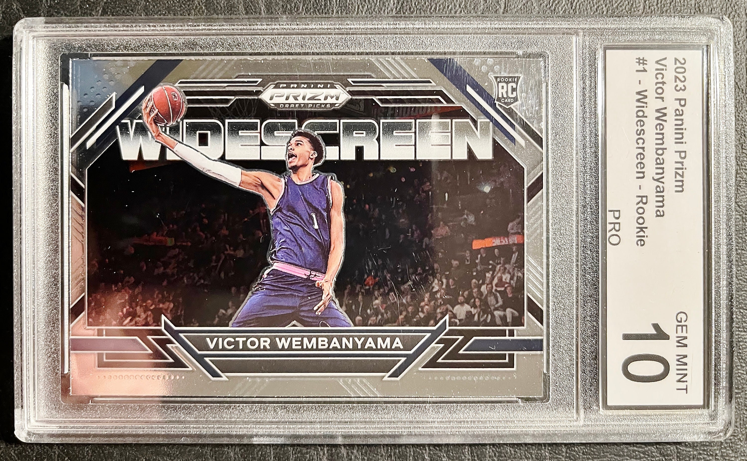 2023 Panini Prizm #1 Widescreen Victor Wembanyama Rookie - Graded 