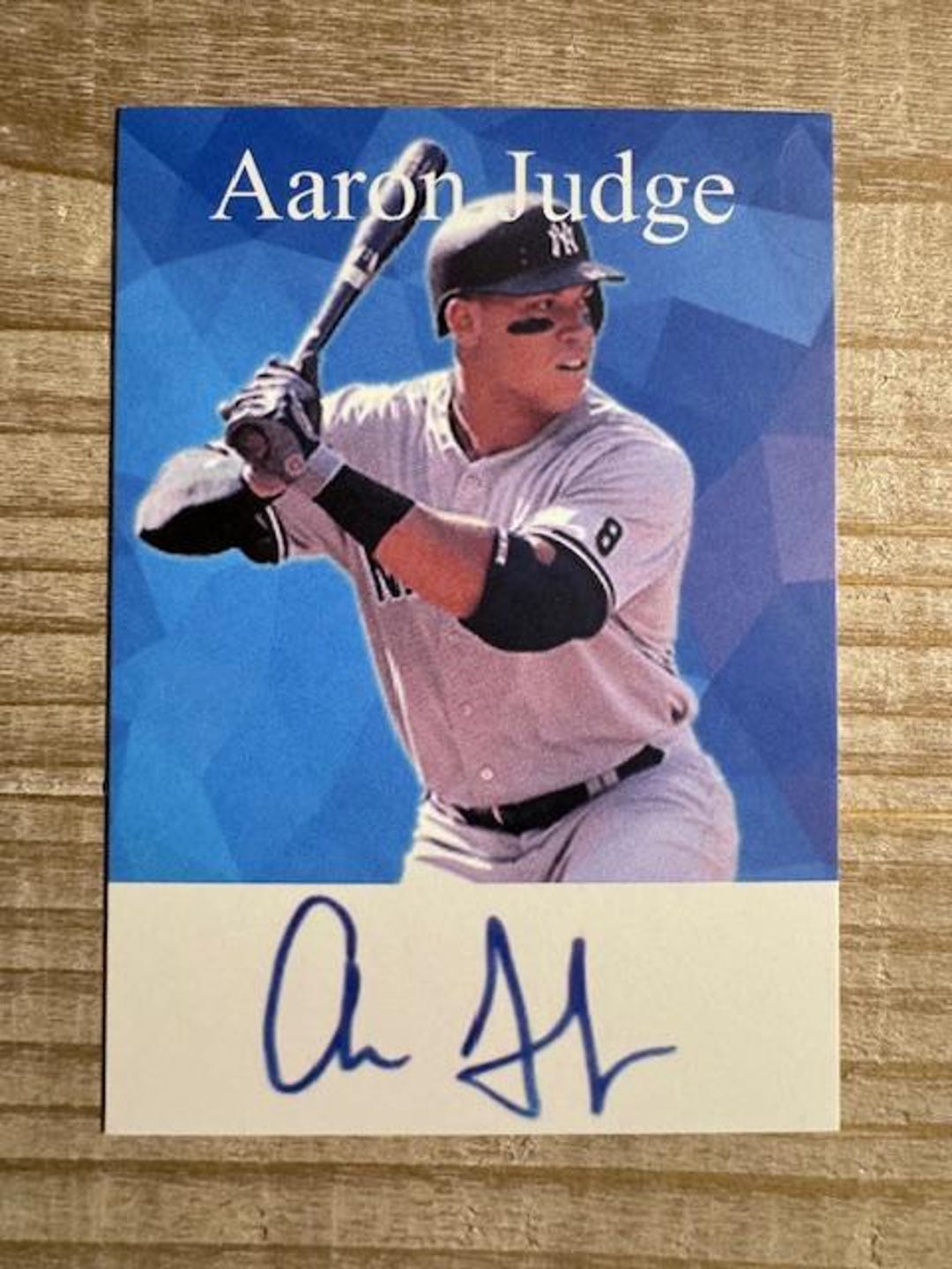 Aaron Judge Autograph Series Autograph Facsimile Baseball Card New York