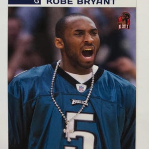 Kobe Bryant Hall of Fame Philadelphia Eagles Cartão Esportivo Comemorativo