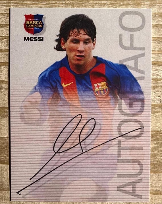 メッシ直筆サイン入り RP サッカーカード（フットボール） - Etsy 日本