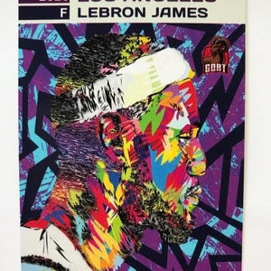Tarjeta abstracta del artista GOAT de Lebron James 2020 1 de 1000