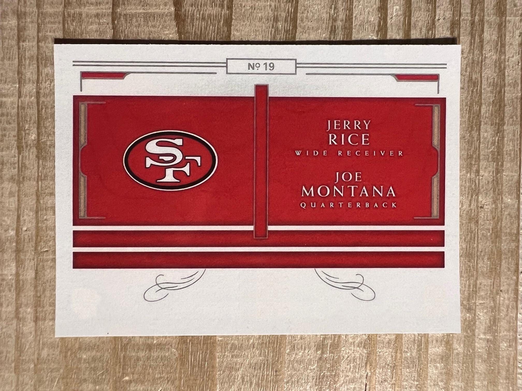 Joe Montana & Jerry Rice 2016 Dual Autograph Facsimile RP Card - San ...
