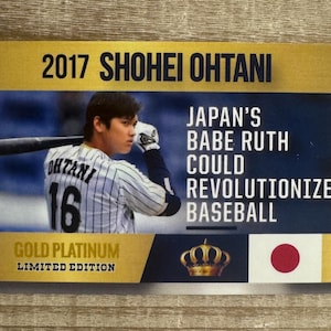 Shohei Ohtani  2017 #16 Rookie Phenoms Gold Platinum Limited Edition &quot;Japans Next Babe Ruth&quot;