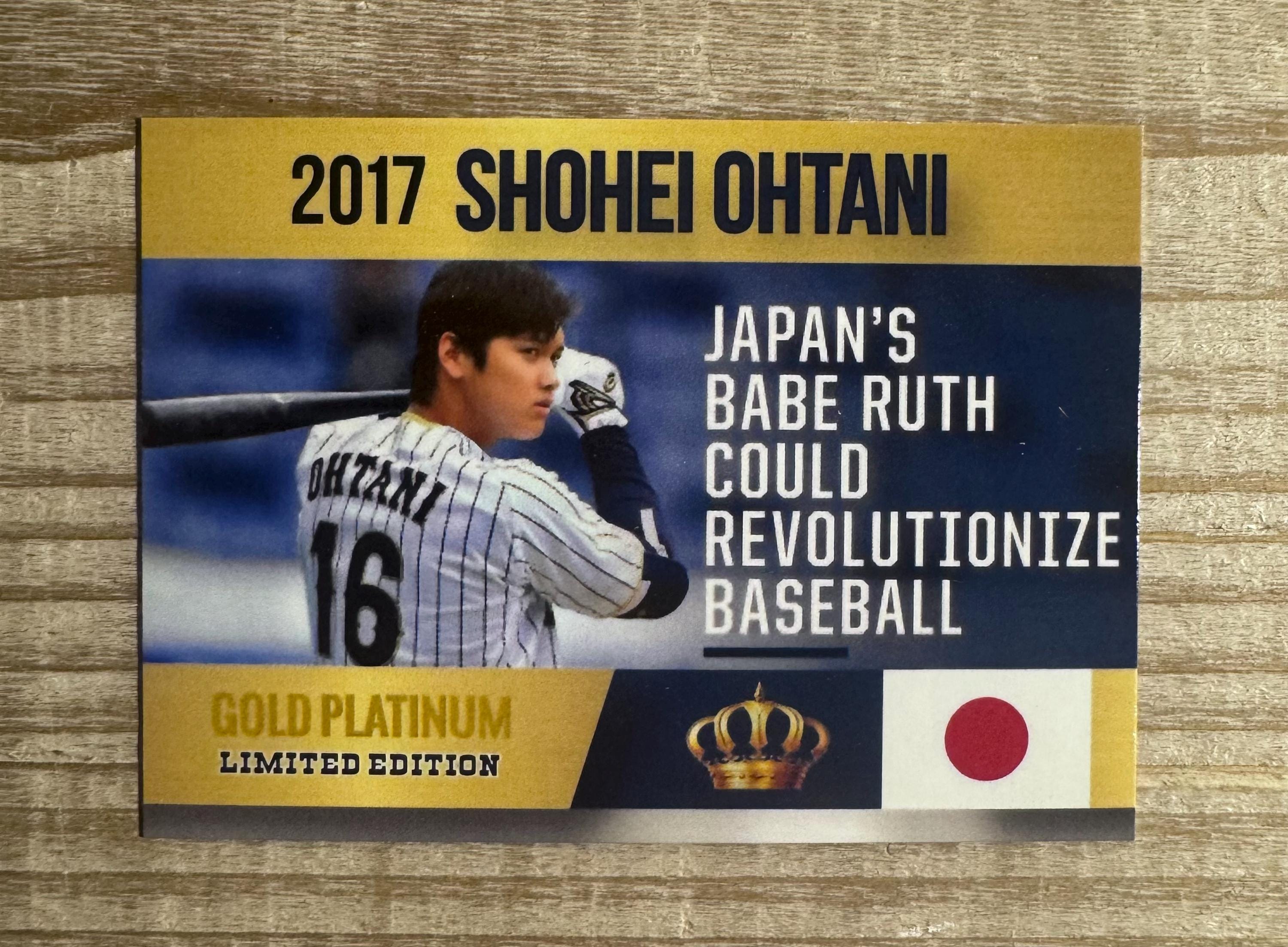 2017 SHOHEI OHTANI ゴールドプラチナカード Shohei Ohtani 2017 #16 Rookie Phenoms Gold Platinum Limited