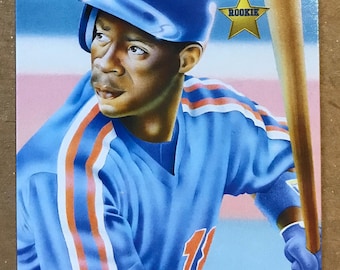 1984 Darryl Strawberry Fleer Baseball RC #599, Sharp Corners, No