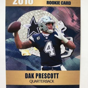 Dak Prescott 2016 NFL Rookie Karte Rookie Phenoms Limited Edition Gold Platin - Dallas Cowboys