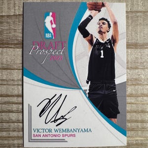 Victor Wembanyama 2023 NBA Draft #1 Prospect Autograph Facsimile Rookie Card - San Antonio Spurs
