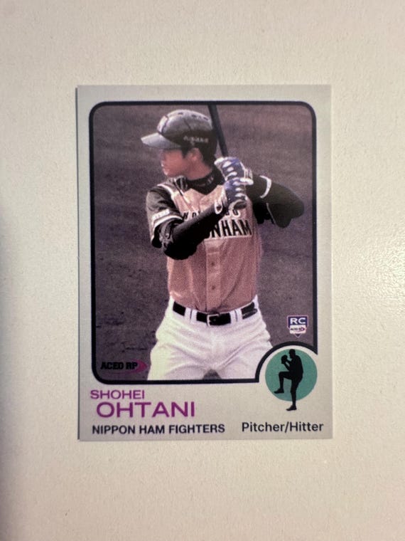 Shohei Ohtani 2013 ACEO RP RC Rookie Batting Baseball Card - Nippon-Ham Fighters