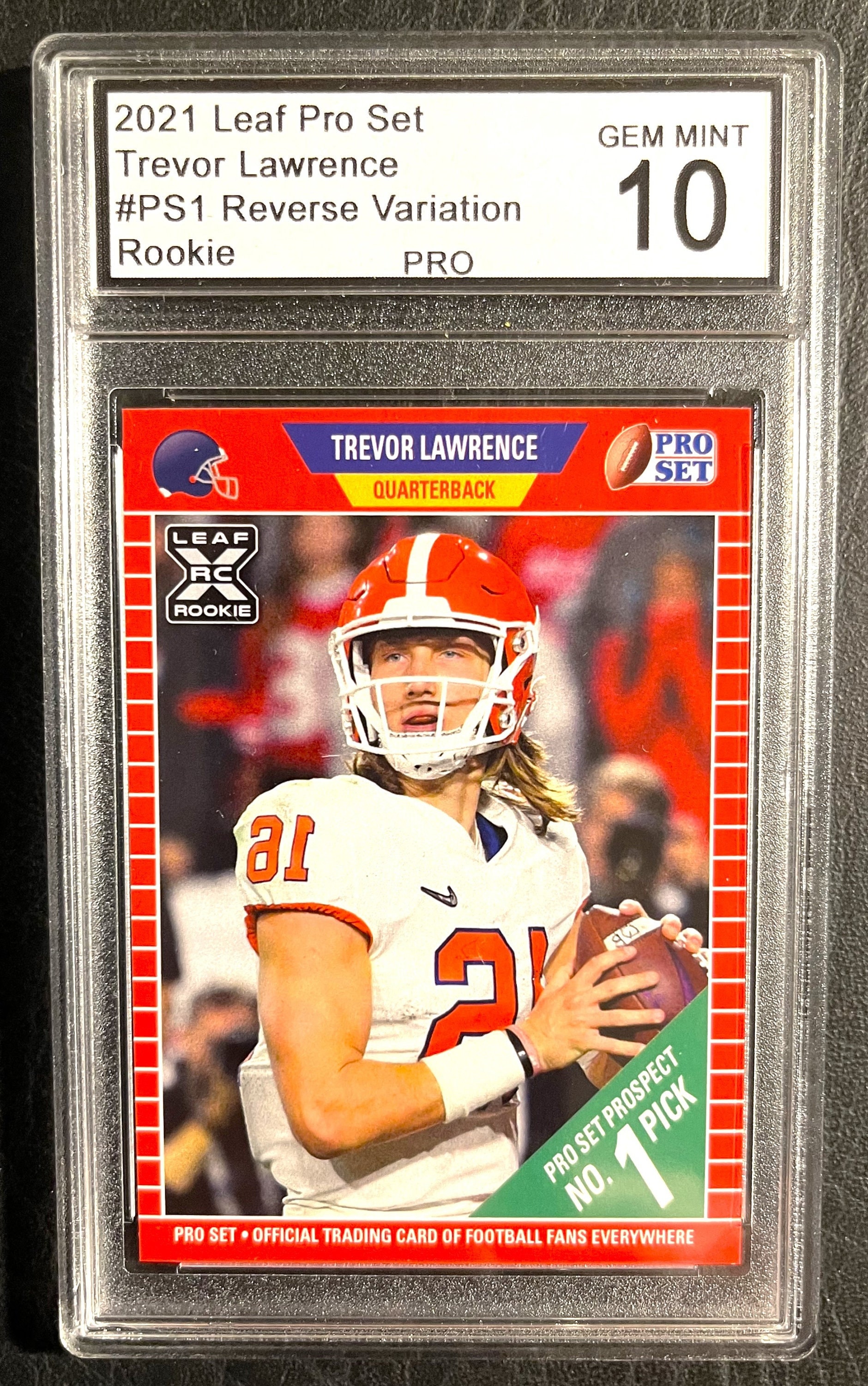 2021 Leaf Pro Set #PS1 Reverse Trevor Lawrence Rookie - Graded PRO