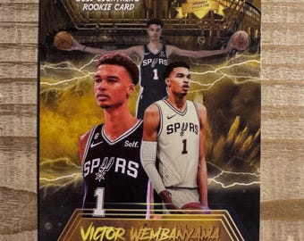 Victor Wembanyama 2023 Gold Lightning Rookie Card - San Antonio Spurs