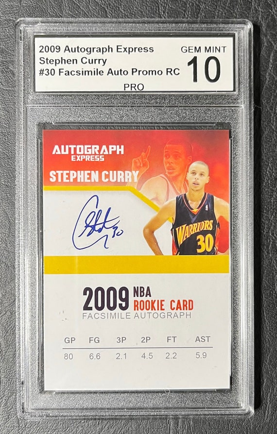 2009 Autograph Express #30 Stephen Curry Rookie Facsimile Auto Promo Card -  Graded PRO Gem Mint 10 - Etsy UK